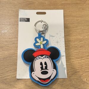 Disney‎ Minnie Mouse Puffy Park Exclusive Metal Key Ring Lobster Claw Keychain
